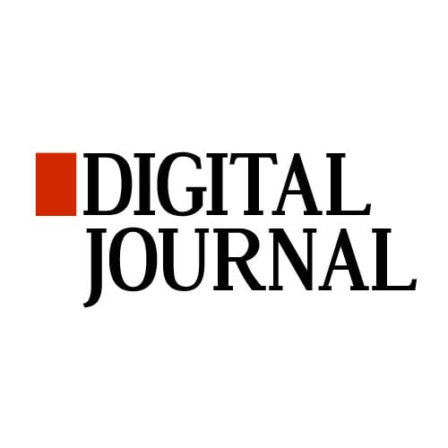 Logo of Digital Journal with a red square and black text on a white background.
